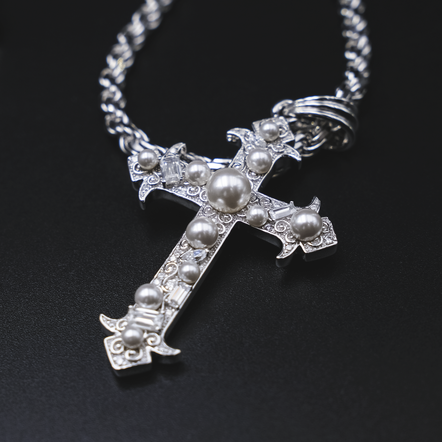 Pearl Cross Neck Pendant (DDZ-05P) - TMT The Money Thing
