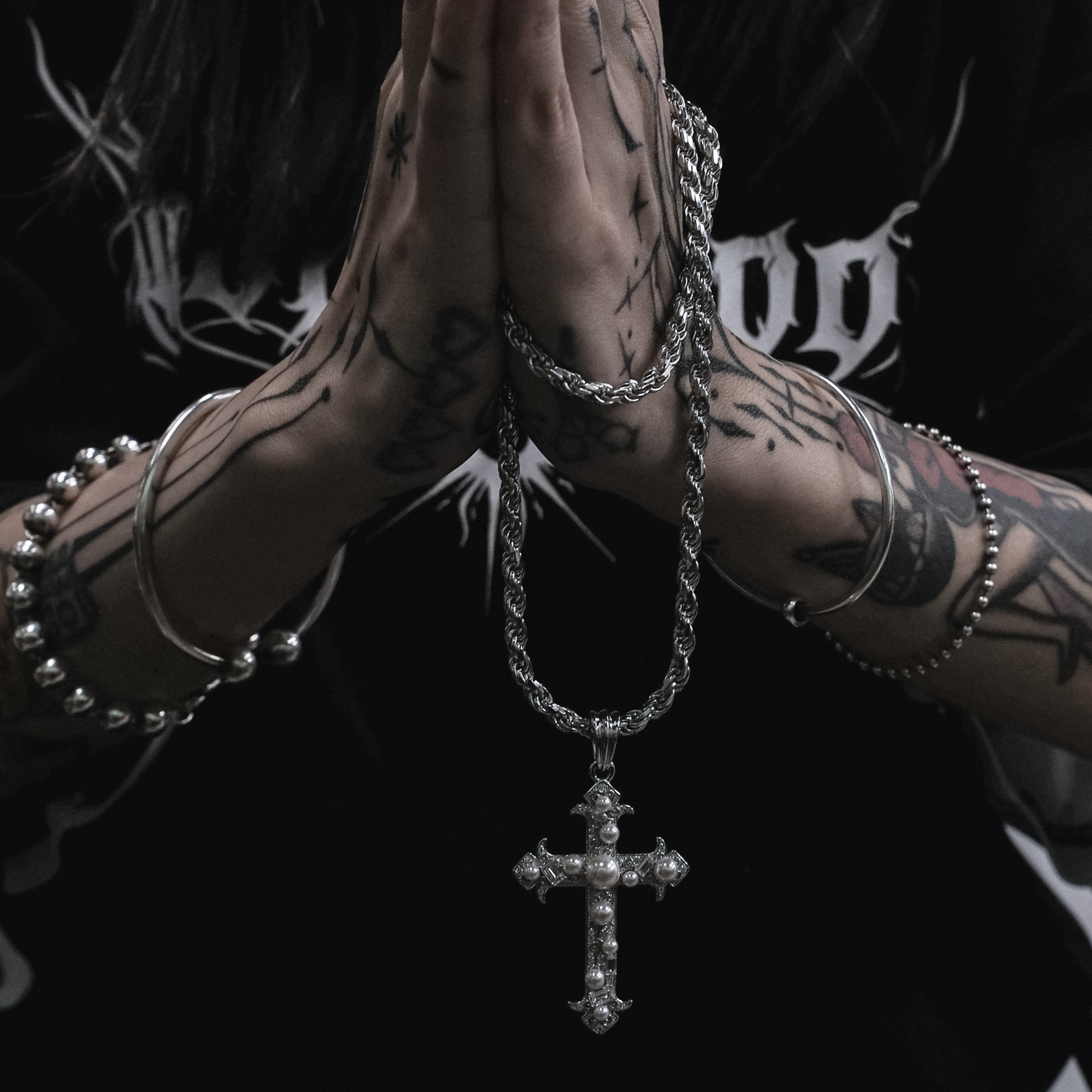 Pearl Cross Neck Pendant (DDZ-05P) - TMT The Money Thing