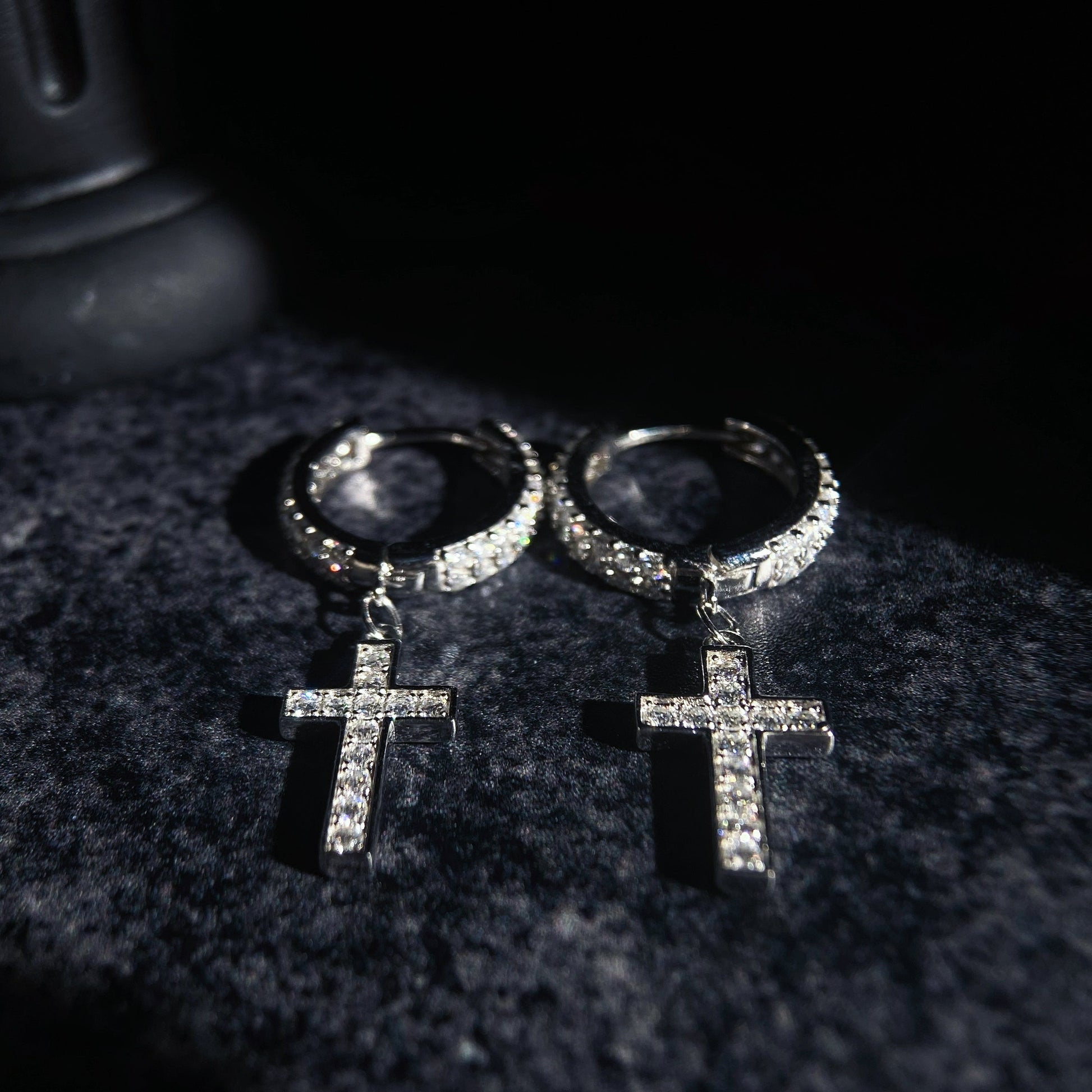 Cross Pendant Ear Ring Dropping (EDAB) - TMT The Money Thing