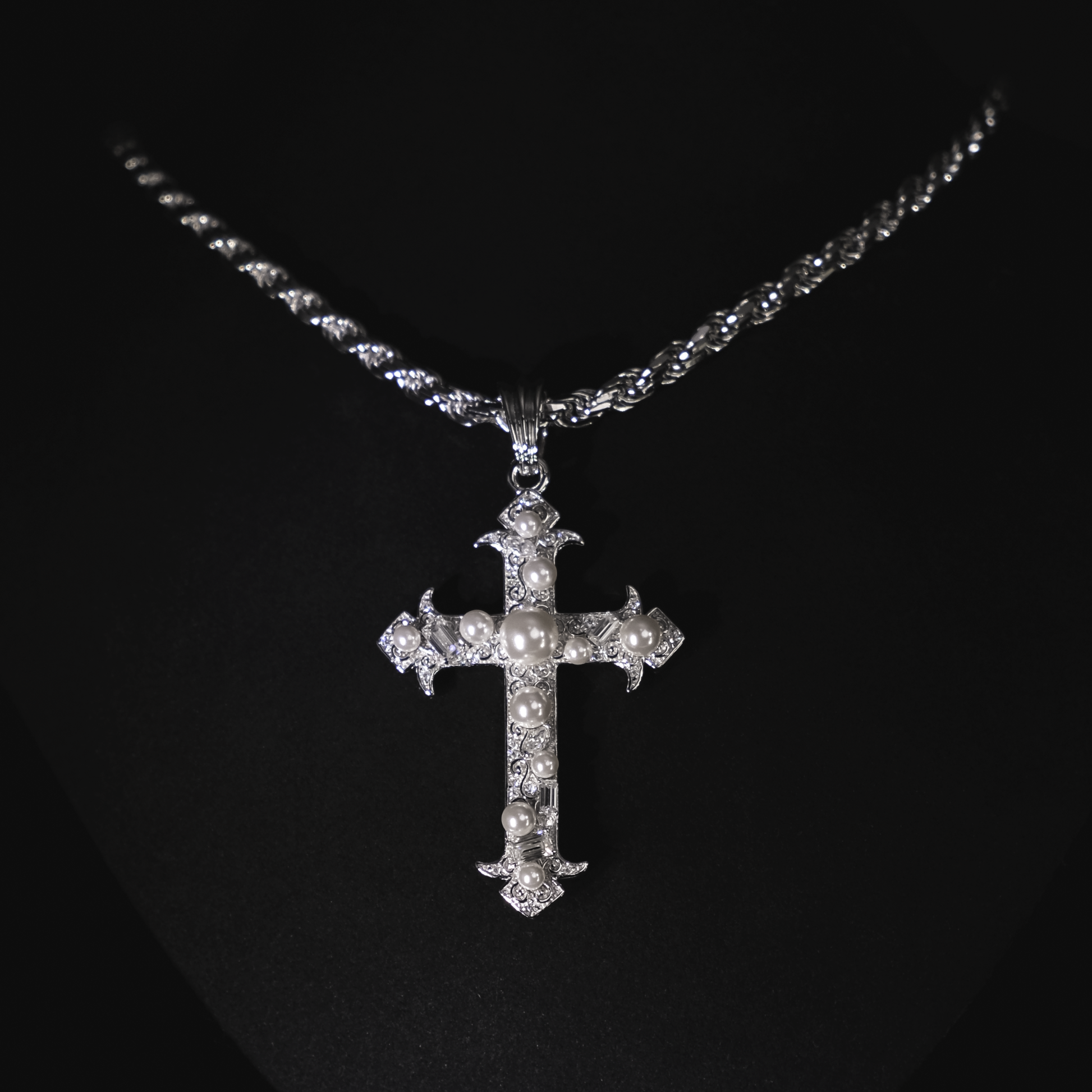 Pearl Cross Neck Pendant (DDZ-05P) – TMT The Money Thing