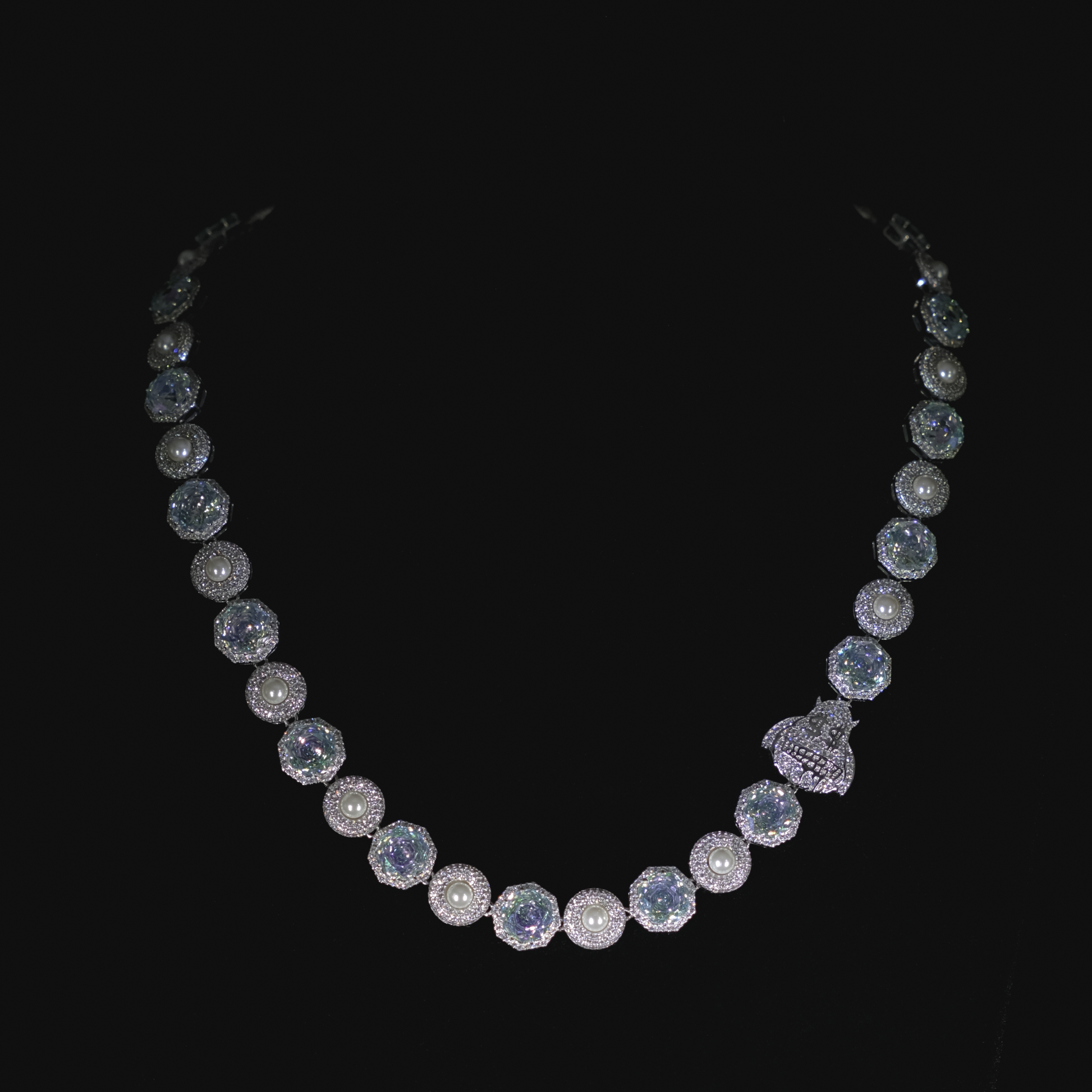 Rose Cut bling mix Pearl Mini Money Monster Necklace (SQGYC-N-1) - TMT The Money Thing