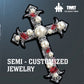 Pearl Cross Neck Pendant - Semi Customized Jewelry - TMT The Money Thing