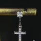 Cross Pendant Ear Stud Dropping  (EDAA)