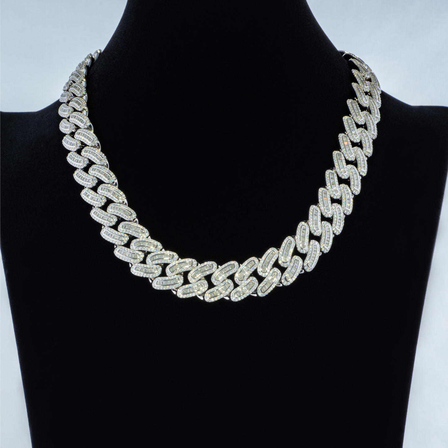 Baguette Cut Cuban Necklace (CCAD) - TMT The Money Thing