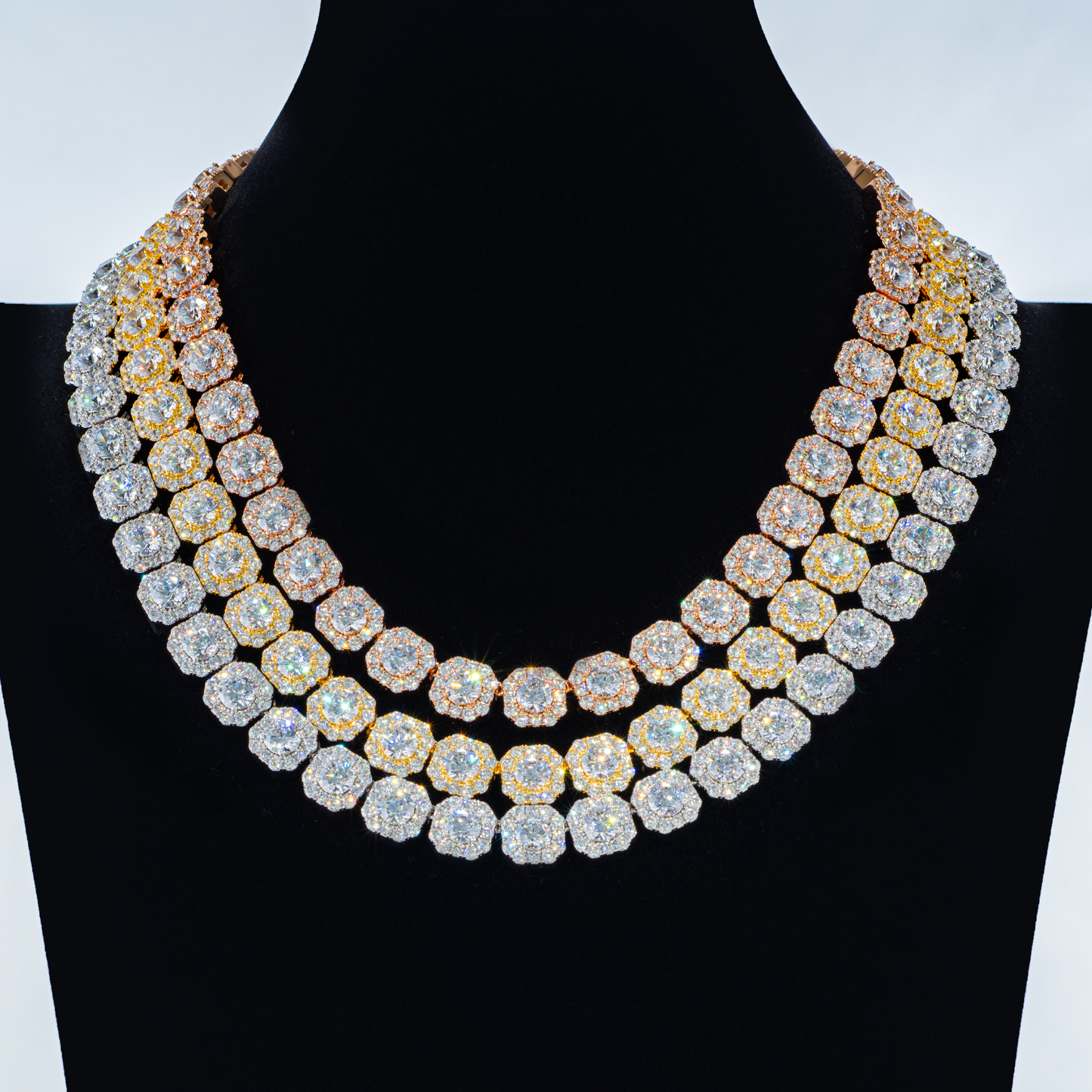 Cluster Tennis Necklace (TCAA 110) - TMT The Money Thing